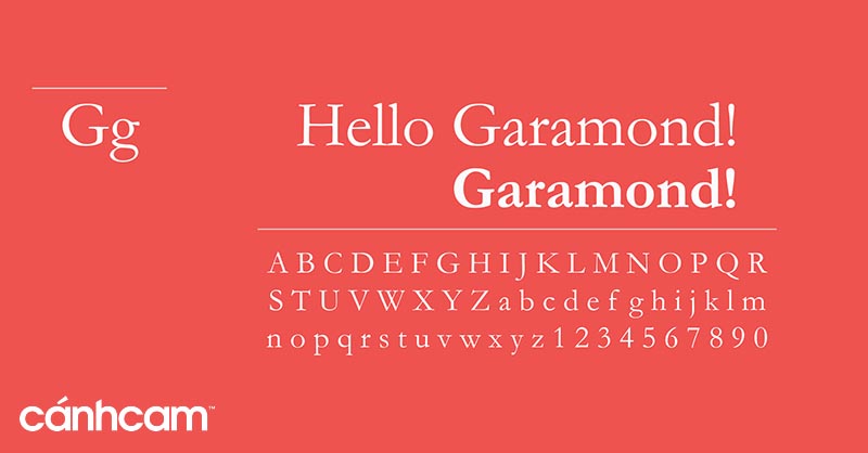 Bộ font Garamond